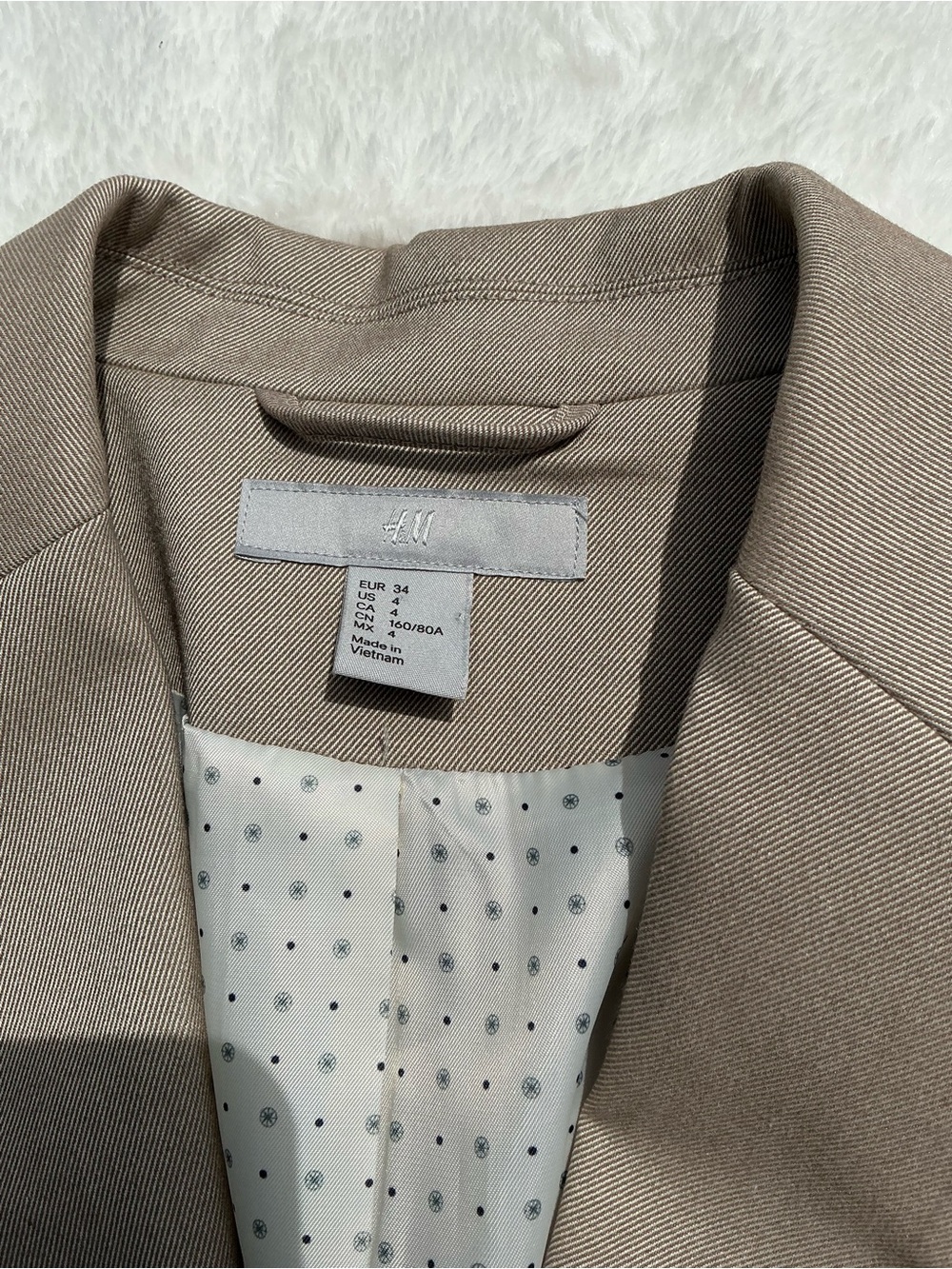 H&M Tailored One-Button Career Blazer Jacket Women’s US 4 - Picture 3 of 3